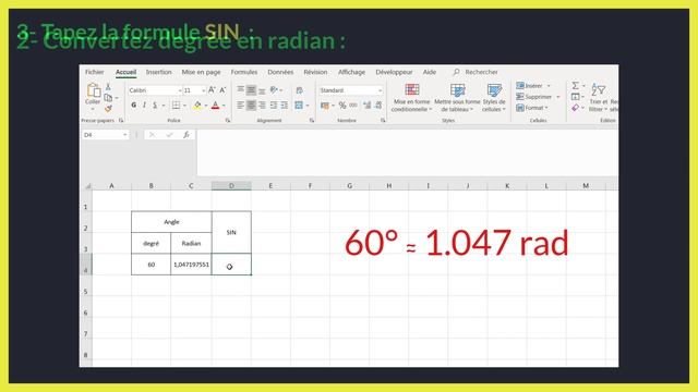 Comment utiliser Sin sur Excel смотреть онлайн