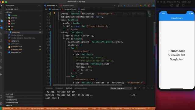 Pro Flutter - Урок 10. Изменение шрифта смотреть онлайн