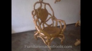Оригинальные стулья из корней дерева. Стулья своими руками.