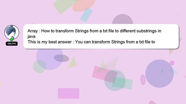 Array : How to transform Strings from a txt file to different substrings in java смотреть онлайн
