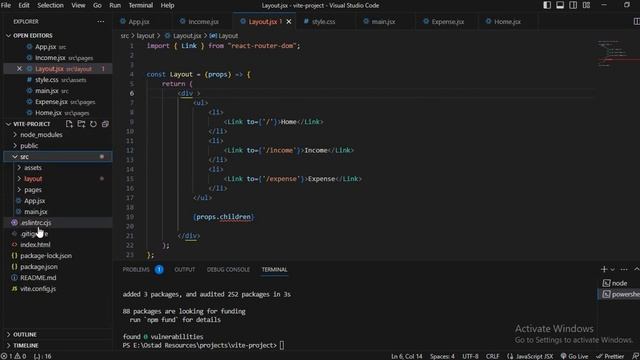 React js Layout Mastering . 3 pages , part 2 , styling. смотреть онлайн