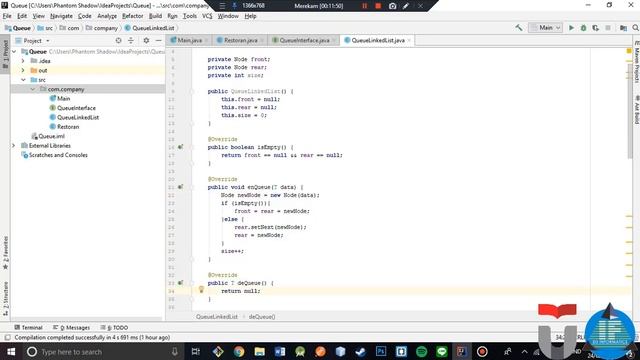 [Java Tutorial] Queue - Enque & Dequeue смотреть онлайн