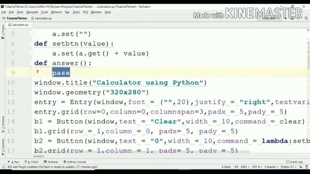 Part 4 | Calculator Using Python | Calculator in Tkinter Python | Calculator using Tkinter GUI смотреть онлайн