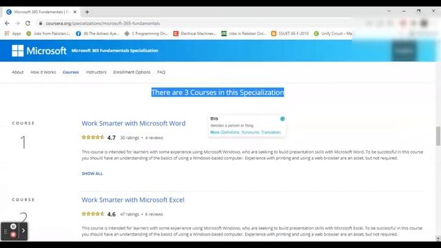 Microsoft 365 Fundamentals Specialization|Word|Excel|Powerpoint|Coursera|MsOffice| смотреть онлайн