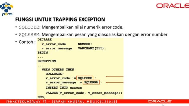 [Basis Data Lanjut][Praktikum 7] Exception Handling смотреть онлайн