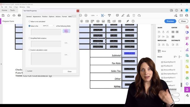 Create PDF Forms With Calculations in Adobe Acrobat - Create PDF Invoice from Excel смотреть онлайн