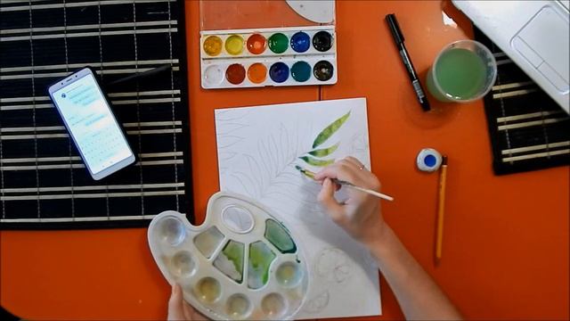Акварель для начинающих. Мастер-класс для детей. смотреть онлайн