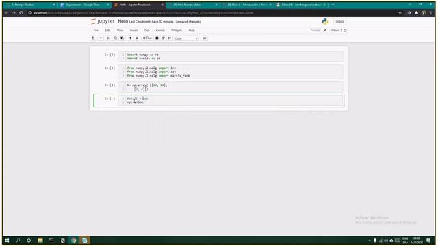 Estadística I - Python : Introducción Numpy y Pandas (Clase 2 ) смотреть онлайн