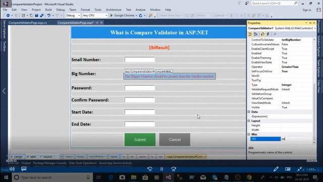 (#9) How to use Compare Validator in ASP.NET | ASP.NET Tutorial смотреть онлайн