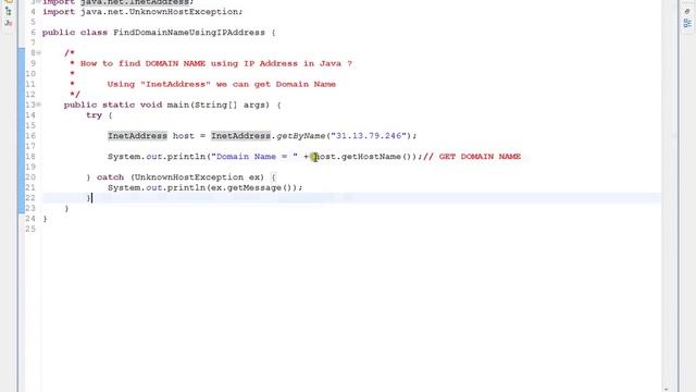 HOW TO FIND DOMAIN NAME USING IP ADDRESS IN JAVA смотреть онлайн