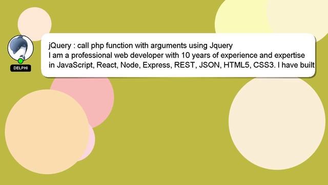 jQuery : call php function with arguments using Jquery смотреть онлайн