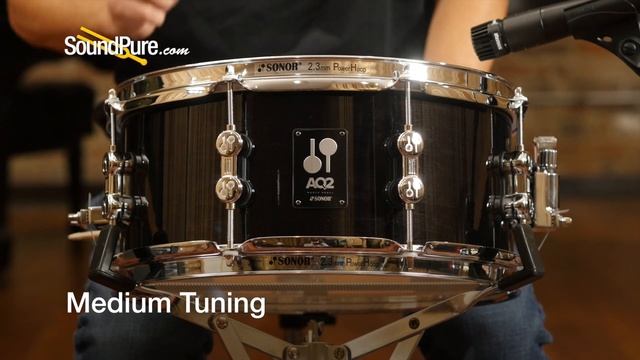 Sonor 6x13 AQ2 Maple Snare Drum - Transparent Black—Quick 'N'Dirty