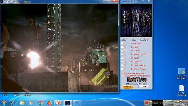 Resident Evil 6 Trainer DirectX 9 Version 1.0.6