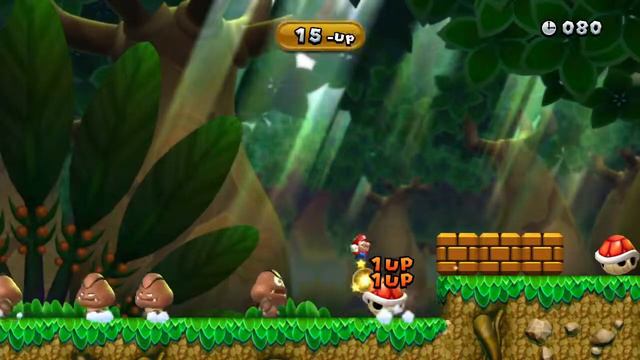 New Super Mario Bros. U - Challenges: Big Goomba Bounce Bash - What a wonderful 1-Up streak! (Wii U смотреть онлайн