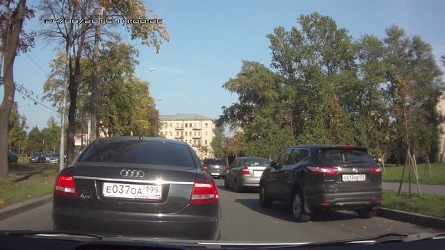 Выбросил окурок в окно Audi A6 Е037ОА199 смотреть онлайн