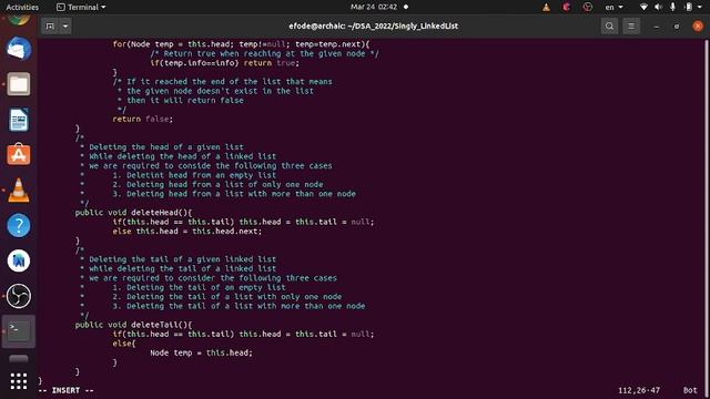 Part 6: Singly Linked List Implementation using Java, deleting tail of linked list. смотреть онлайн