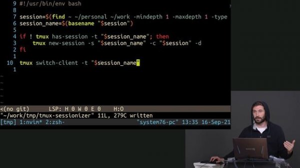 20. Create a tmux Navigation Bash Script