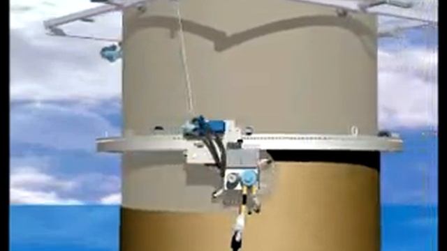 StoneAge® Circular Blastrack™ Assembly On Piling Animation