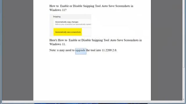 Enable/Disable Snipping Tool Auto Save Screenshots in Windows 11 смотреть онлайн