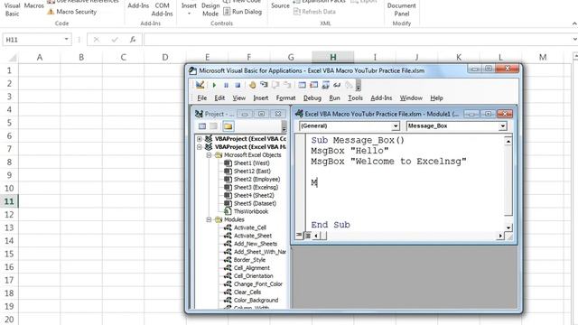 How to Display A Message Box In Excel VBA - Part 1 (In Hindi) смотреть онлайн