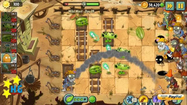 Plants vs Zombies 2 - Wild West - Day 18 [Zombie Chickens, Last Stand] No Premium смотреть онлайн