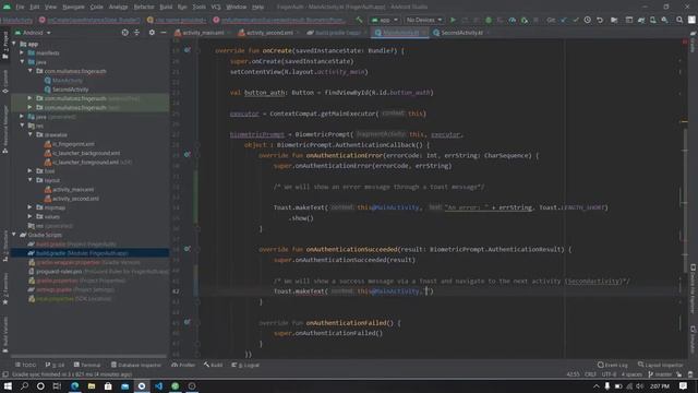 Android Fingerprint Authentication in Kotlin | Biometric Authentication | Android Studio Tutorial смотреть онлайн