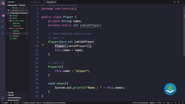 Belajar Java [OOP] - 17 - Overloading Constructor dan Method смотреть онлайн