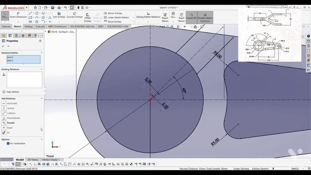 DESIGNING ON SOLIDWORKS (SKETCH -1) смотреть онлайн