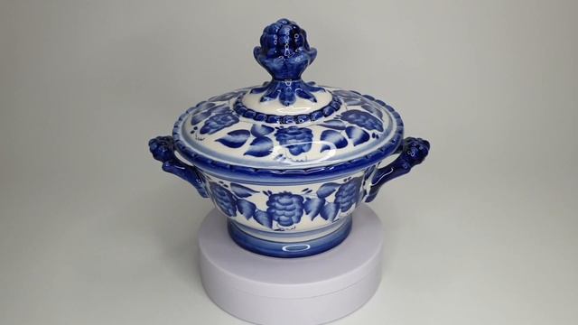 Конфетница (в стиле Гжель) смотреть онлайн