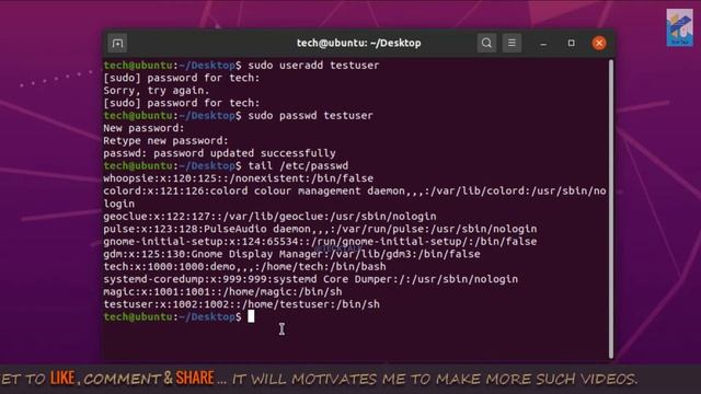 Useradd Command in Ubuntu 20.04.1 | Create User and Password in Linux in Hindi | 2020 смотреть онлайн