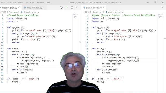 Processus, Thread cote à cote en Python (1/3) смотреть онлайн