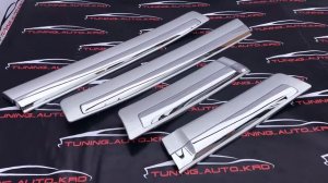 Молдинги дверей  Toyota Land Cruiser 200 с 12 - 15 год TOMY  серебро