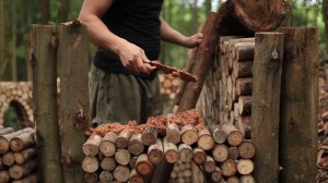 Как я строю деревянный дом, убежище и выживаю в дикой природе