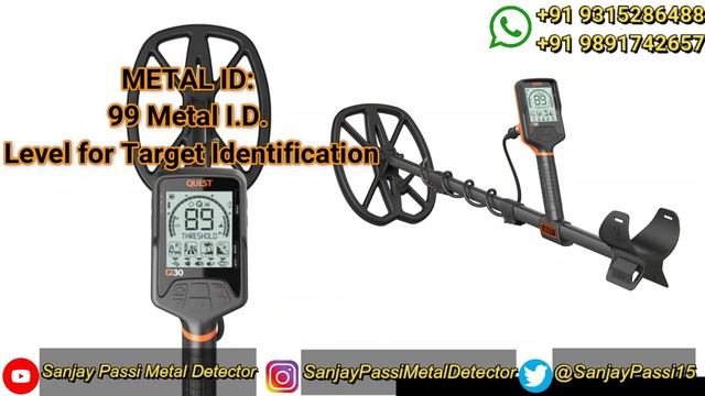 Quest Q30 Metal Detector | Quest Metal Detector / Gold Detector