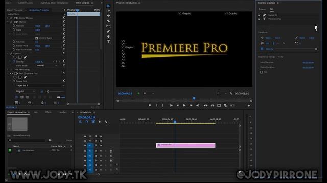 Introduction To Essential Graphics Panel In Premiere Pro