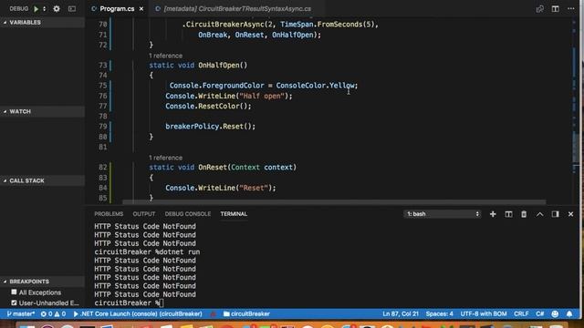c# http circuit breaker with polly смотреть онлайн