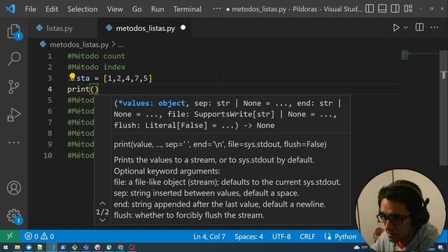 Metodo index en listas python, rápido y sencillo. смотреть онлайн