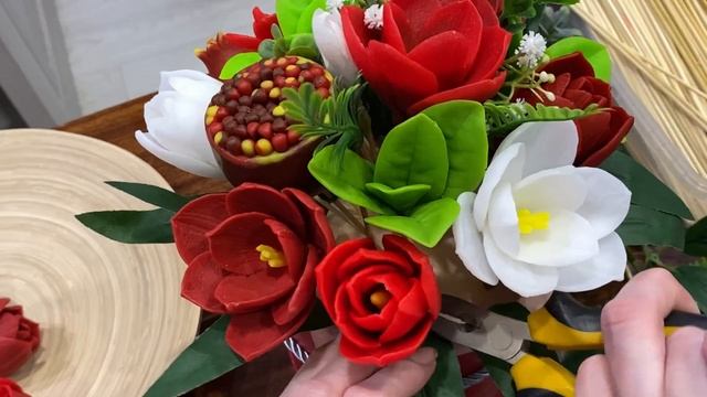 Мыловарения ?мастер класс !!! Собираю букет с амарилисами ! смотреть онлайн