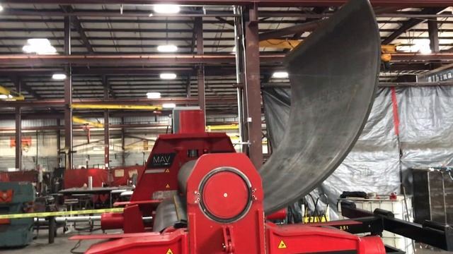 1" x 96" A36 Plate being rolled down to a 52” ID смотреть онлайн