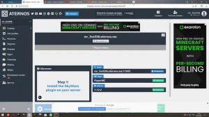 Как установить плагин на топорик на сервере aternos