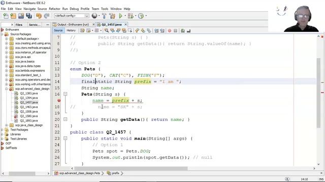 Java enum's "Constant Specific Class Body" explained. (enthuware.ocpjp.v8.2.1457) смотреть онлайн