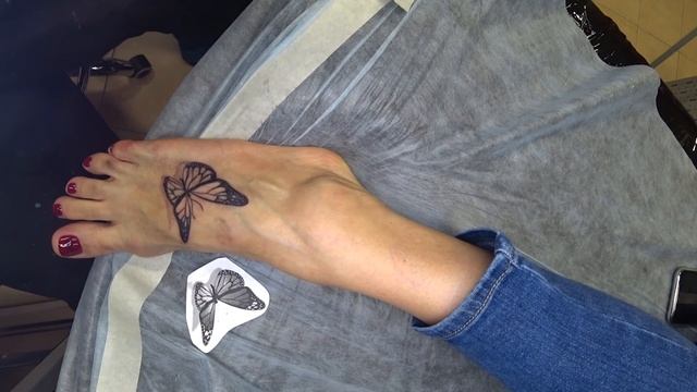 Татуировка 3d бабочка в реализме | Женская тату бабочка смотреть онлайн