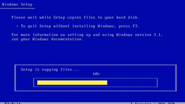 Установка Windows 3.1 English на PCEM на (Intel 386DX 16 MHz)