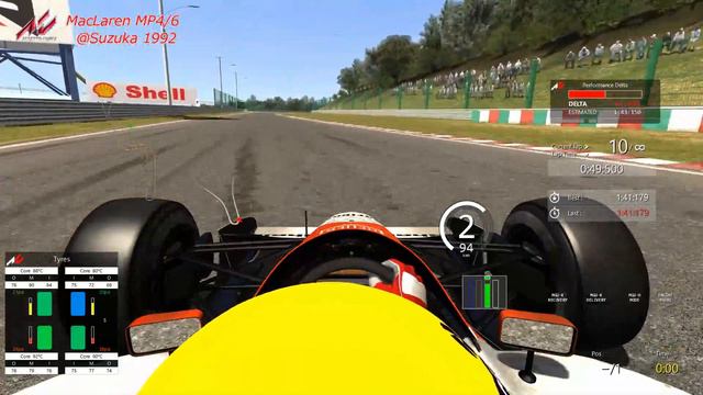 Assetto Corsa F1 MacLaren MP4/6 Suzuka Onboard смотреть онлайн