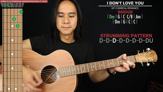 I Don't Love You Acoustic Guitar Tutorial - My Chemical Romance Guitar Lesson |Easy Chords|