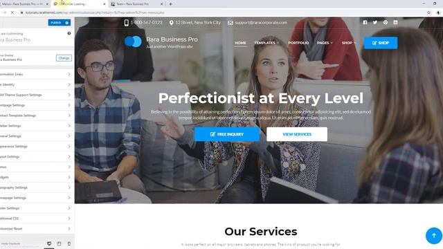 How to configure Team Page Template | Rara Business Pro WordPress Theme смотреть онлайн
