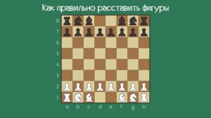 Как правильно расставить фигуры на шахматной доске. Урок №2