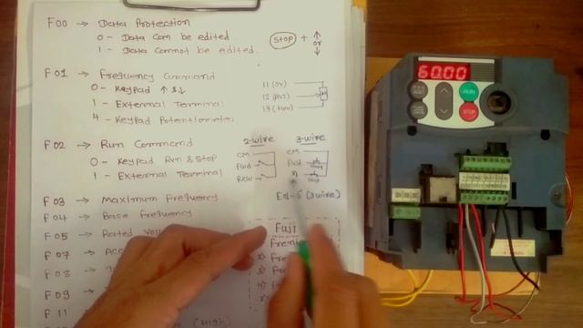 Fuji Frenic Drive Programming and Control Terminal Wiring| HINDI| Fuji drive parameter setting| смотреть онлайн
