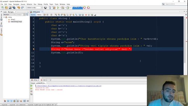 (#8)Java'da String veri tipi ve kaçış operatörü; смотреть онлайн