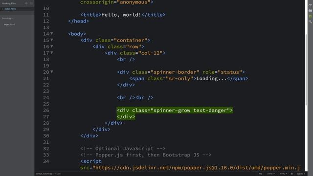 Spinners - Bootstrap 5 Alpha Responsive Web Development and Design смотреть онлайн